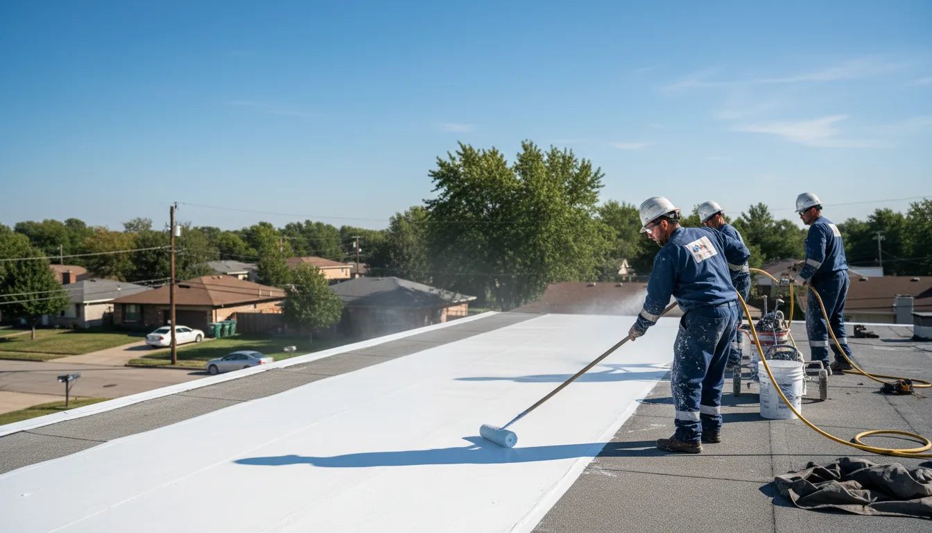 Commercial roof coating in Bluffton, AR near me